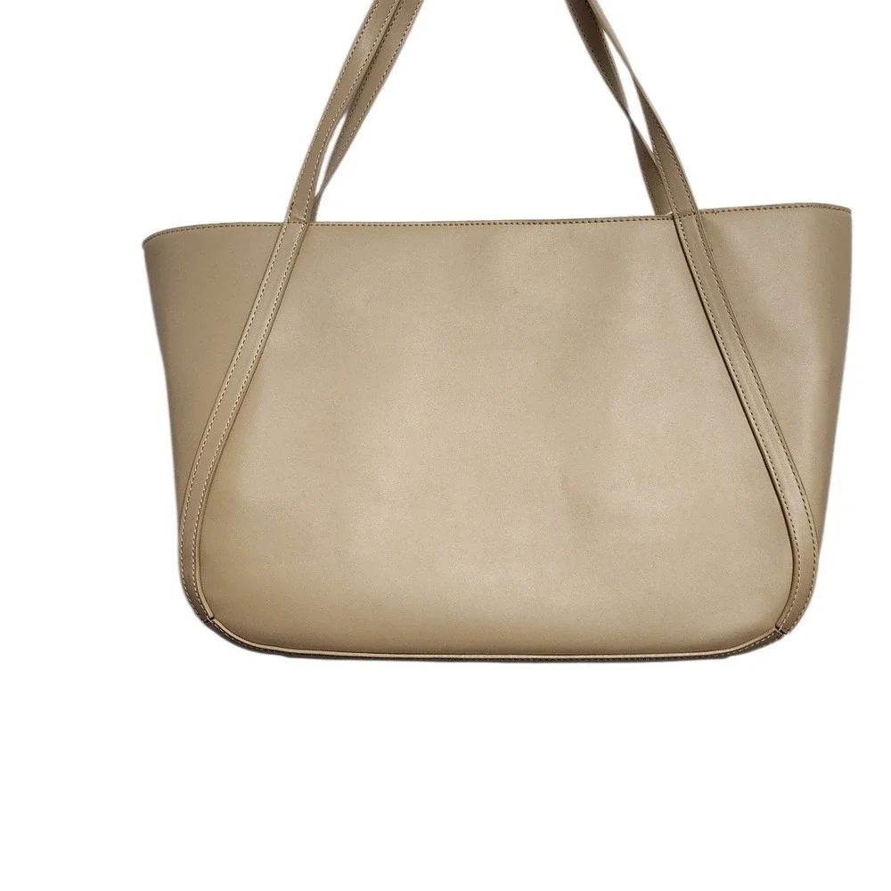 Class Cavalli Sandra Shopper Bag‎ Almond Buff Beige Gold Logo Tote CCS25614-ALBF